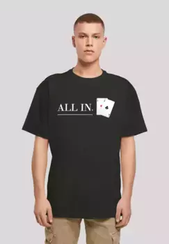 Футболка F4NT4STIC "Poker All In Cards", принт, черный