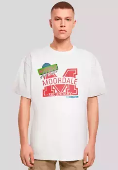 Футболка F4NT4STIC "Половое воспитание Moordale M Collage", премиум качество, белый