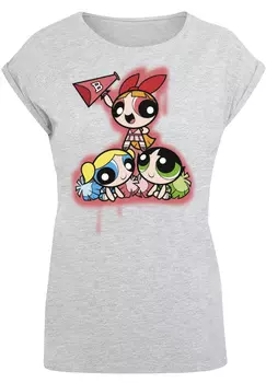 Футболка F4NT4STIC Powerpuff Girls Cheerleaders, цвет grau meliert