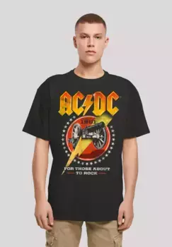 Футболка F4NT4STIC "Рубашка рок-группы ACDC для тех, кто собирается зажигать 1981", принт, черный