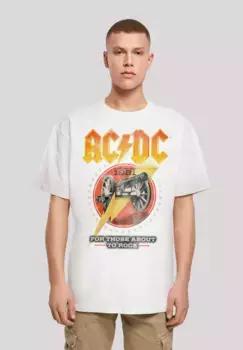 Футболка F4NT4STIC "Рубашка рок-группы ACDC для тех, кто собирается зажигать 1981", принт, белый