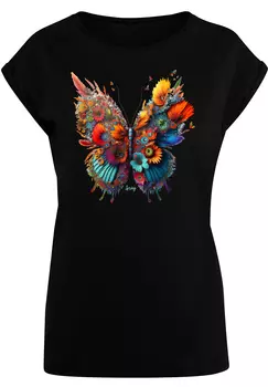 Футболка F4NT4STIC Schmetterling Blumen, черный