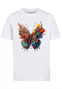 Футболка F4NT4STIC Schmetterling Blumen Tee Unisex, белый