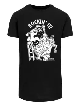 Футболка F4NT4STIC Scooby Doo Rockin It Christmas Weihnachten, черный