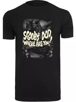 Футболка F4NT4STIC Scooby Doo Zeichentrickserie Scary Castle, черный