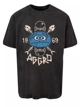 Футболка F4NT4STIC Sesamstrae Cookie Aggro Skater, черный