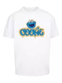 Футболка F4NT4STIC Sesamstrae Cookie Graffiti Logo, белый