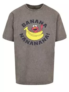 Футболка F4NT4STIC Sesamstrae Elmo Banana, цвет asphalt