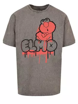 Футболка F4NT4STIC Sesamstrae Elmo Graffiti, цвет asphalt