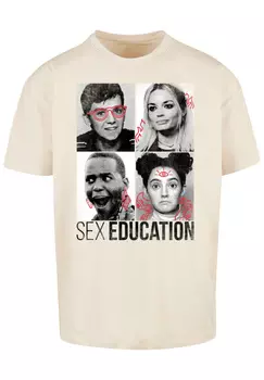 Футболка F4NT4STIC Sex Education Class Photos Netflix TV Series, песочный