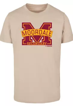 Футболка F4NT4STIC Sex Education Moordale Cracked M Logo2 Netflix TV Series, песочный