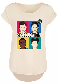 Футболка F4NT4STIC Sex Education Teen Illustrated Netflix TV Series, белый