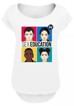 Футболка F4NT4STIC Sex Education Teen Illustrated Netflix TV Series, белый
