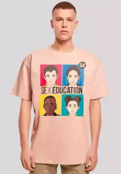 Футболка F4NT4STIC "Sex Education Teen Illustrated", премиум качество, цвет Amber