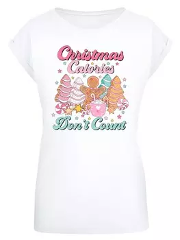 Футболка F4NT4STIC Shirt Christmas Calories Dont Count, белый