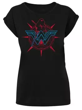 Футболка F4NT4STIC Shirt DC Comics Wonder Woman Warrior Shield, черный