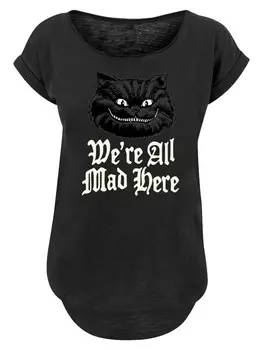 Футболка F4NT4STIC Shirt Disney Alice im Wunderland Mad Glow, черный