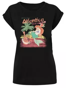Футболка F4NT4STIC Shirt Disney Arielle die Meerjungfrau Greetings From Atlantica, черный