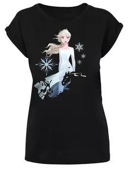Футболка F4NT4STIC Shirt Disney Frozen 2 Elsa Nokk Silhouette, черный