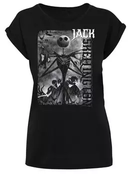 Футболка F4NT4STIC Shirt Disney Nightmare Before Christmas Skellington, черный