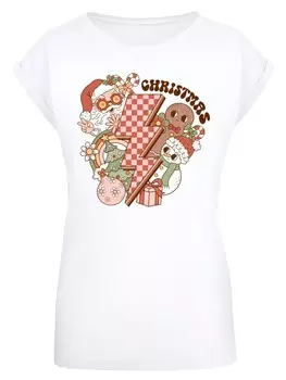 Футболка F4NT4STIC Shirt Groovy Christmas Flash Cozy Vibes, белый