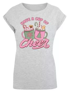 Футболка F4NT4STIC Shirt Have a Cup of Cheer Christmas Holiday, серый