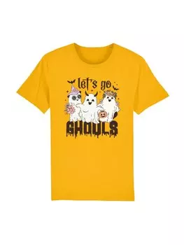 Футболка F4NT4STIC Shirt Retro Halloween Let s go ghouls, желтый