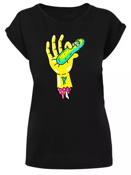 Футболка F4NT4STIC Shirt Rick and Morty Pickle Hand, черный