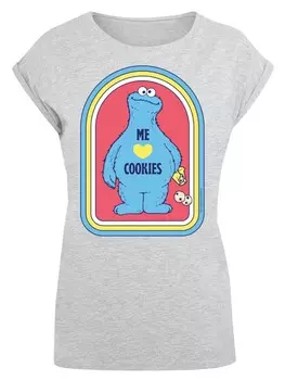 Футболка F4NT4STIC Shirt Sesame Street Cookie Monster Me, серый