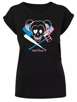 Футболка F4NT4STIC Shirt Suicide Squad Harley Quinn Skull, черный