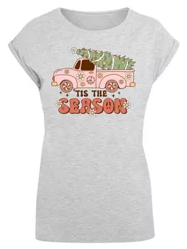 Футболка F4NT4STIC Shirt Tis The Season Christmas, цвет grey/mottled grey