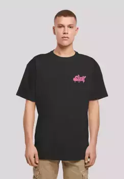 Футболка F4NT4STIC "SLAY Youth Word Pink", принт, черный