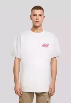 Футболка F4NT4STIC "SLAY Youth Word Pink", принт, белый