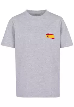 Футболка F4NT4STIC Spain Spanien Flagge, цвет grau meliert