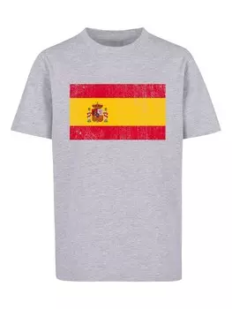 Футболка F4Nt4Stic Spanien Flagge, пестрый серый