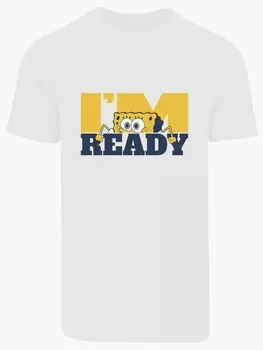 Футболка F4Nt4Stic Spongebob Schwammkopf IM READY - Ich bin bereit!, белый