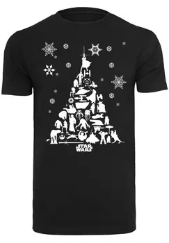 Футболка F4NT4STIC Star Wars Christmas Weihnachtsbaum, черный