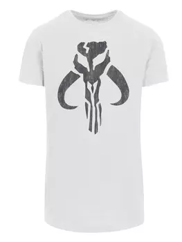 Футболка F4NT4STIC Star Wars Mandalorian Banther Skull, белый