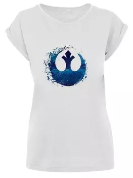 Футболка F4NT4STIC Star Wars Rise Of Skywalker Rebellen Logo Wave, белый