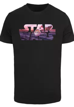 Футболка F4NT4STIC Star Wars The Mandalorian Child Ride The Sky, черный
