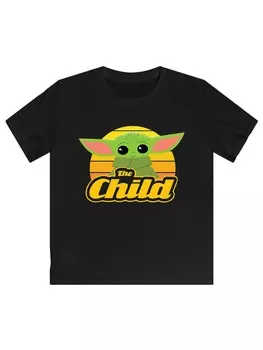 Футболка F4Nt4Stic STAR WARS THE MANDALORIAN THE CHILD RETRO, черный