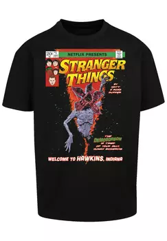 Футболка F4NT4STIC Stranger Things Comic Cover Netflix TV Series, черный