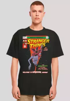 Футболка F4NT4STIC "Stranger Things Comic Cover", премиум качество, черный