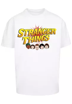 Футболка F4NT4STIC Stranger Things Comic Heads Netflix TV Series, белый