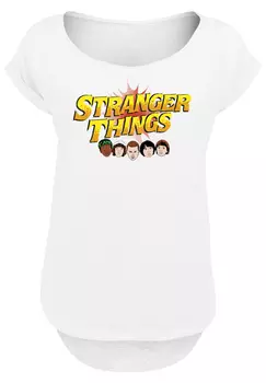 Футболка F4NT4STIC Stranger Things Comic Heads Netflix TV Series, белый