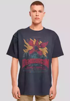 Футболка F4NT4STIC "Stranger Things Demogorgon Poster", премиум качество, цвет морской волны