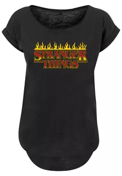 Футболка F4NT4STIC Stranger Things Fire Logo Men Netflix TV Series, черный