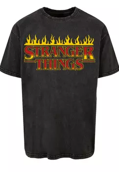 Футболка F4NT4STIC Stranger Things Fire Logo Men Netflix TV Series, черный