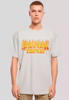 Футболка F4NT4STIC "Stranger Things Fire Logo", премиум качество, цвет Lightasphalt