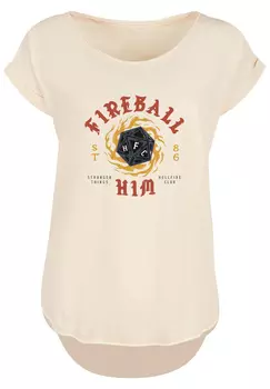Футболка F4NT4STIC Stranger Things Fireball Dice 86 Netflix TV Series, белый